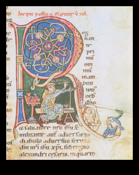 مشاهد Scriptorium: تصوير إنتاج المخطوطات في الفن القوطي